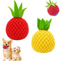 2 Pack Dog Ball Covers, Plush Tomato and Pineapple Sleeves for Moving Balls - color: 2pcs Dog Ball Covers