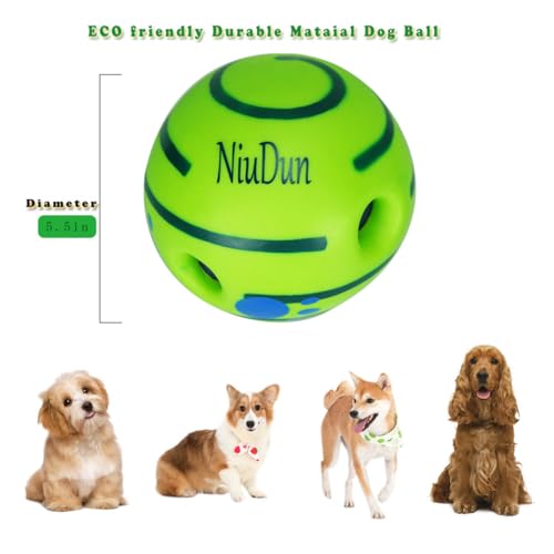 Swing Cluck Ball, A Great pet Dog Toys, interactive dog toy,puppy dog ball,Full of Fun. When a Dog Bites it, it can Make Giggles. It's a Beloved Toy for Pets,giggle ball for dogs (Circular Giggle) - color: Circular Giggle