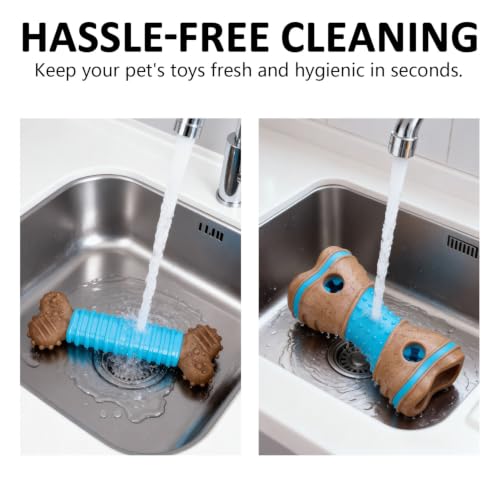 Dog Puzzle Chew Toy Durable Interactive Nylon Toys - color: Blue