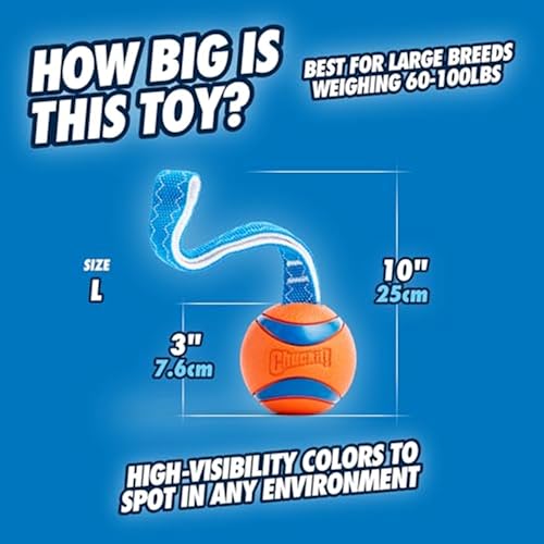 Chuckit! Ultra Tug Dog Toy, Durable Nylon Cord Handle, Large 3-in - size: Large, style: Ultra Tug