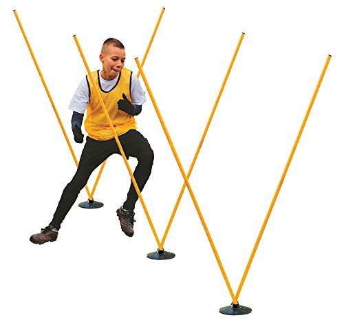 Champion Sports Agility Training Pole & Hurdle Sets – Speed, Footwork & Coordination Drills, Indoor/Outdoor PVC Poles - style: Pro Agility Pole Set