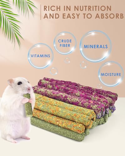 Bissap 22PCS Rabbit Chew Sticks, Natural Molar Treats for Small Pets - size: 22 pieces