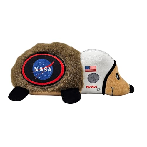 NASA Plush Hedgehog Toy for Dogs & Cats, Cool Soft Pet Toy for Fun and Interactive Play, Dog Chew Toy with Squeaker - style: Hedgehog Toy