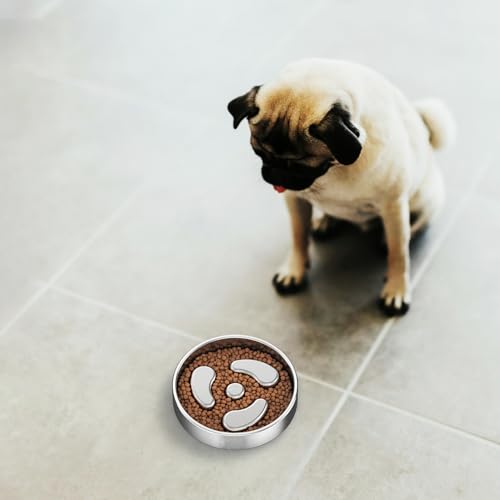 Slow Feeder Dog Bowls, 1Cup for Small Puppy, 2Pack - color: 2-Pack