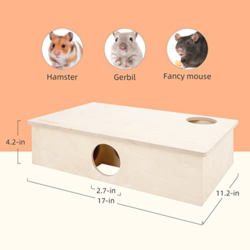 Niteangel Multi-Chamber Hamster House Maze: 2 Entrance 6 Rooms Maze Habitat - size: 6-Room Large