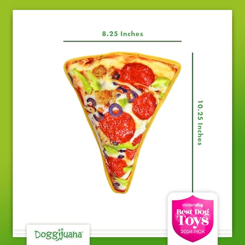 Doggijuana Tuffer Chewer Dog Toy, Supreme Pizza | Plush, Squeaky - size: Standard, style: Supreme Pizza