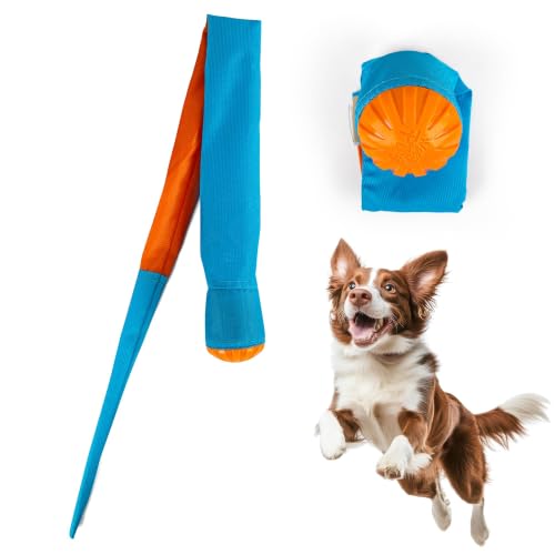 ALL FOR PAWS Fetch Dog Ball Toy with Tail, Interactive Throw & Catch Toy for Medium & Large Dogs, Rubber Ball with Squeaker for Exercise & Boredom Relief - color: 1-Pack