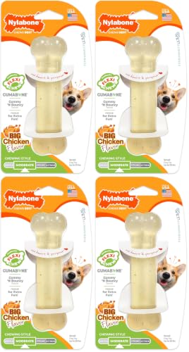 Nylabone Flex Moderate Chew Dog Toy Chicken Small/Regular (1 Count) (Pack of 4) - size: Small (Pack of 4)