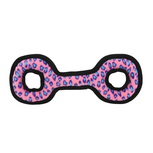TUFFY® : TugOWar Dog Toy: Ultra Durable Plush Toy with Multiple Layers & Reinforced Seams, Washable and Floats, Original Construction - color: Pink Leopard TugOWar