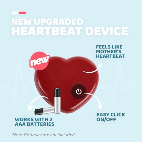 ALL FOR PAWS Little Buddy Puppy Heartbeat Simulator, Battery-Operated Anxiety Relief Toy, Red