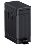 Small Trash Can with Lid, 2.6 Gal Dog Poop Trash Can, Black - color: Black, size: 2.6 Gallon