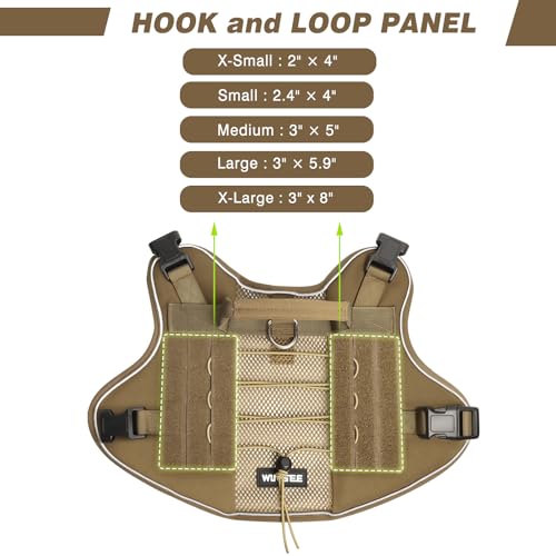 WINSEE Service Dog in Training Mesh Harness with 10 Removale Pet Patches - color: Brown, size: Small