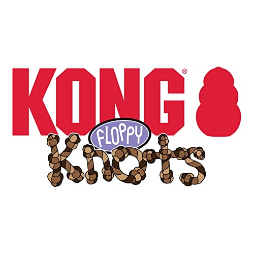 KONG Floppy Knots Rope and Plush Dog Toy, Bunny, Medium/Large - color: Bunny, size: Medium/Large