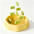 Slow Feeder Bowl with Removable Pegs for Small and Medium Dogs and Cats - color: Yellow