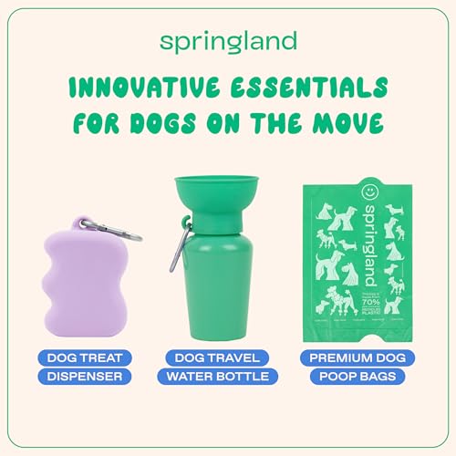 Springland Silicone Dog Training Treat Pouch for Leash, Lilac - color: Lilac