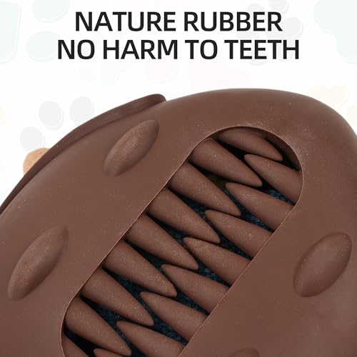 Hedgehog Treat Dispensing Dog Toy, Interactive Puzzle Toy for Dogs (Brown) - color: Brown