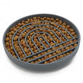 Slow Feeder Dog Bowl - Silicone Dog Bowl, Large, 9.5" x 1.5" - Charcoal - color: Charcoal - Rainbow Design, size: Large (9.5” Across and 1.5” Tall)