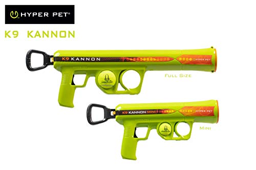Hyper Pet MINI K9 Kannon Dog Ball Thrower Launcher for Small Dogs (Small Breeds Up To 20 Pounds), Includes 1 Hyper Pet 2 Inch Tennis Ball (Smaller than Regular Tennis Ball) - size: Mini, style: Mini Tennis Ball Launcher