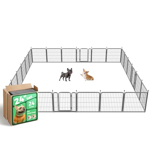 FXW Aster Dog Playpen Designed for Yard, 24"H, 24 Panels - size: 24"H & 24 Panels