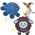 Squeaky Dog Flyers 2-Pack Sheep Octopus Fetch Discs