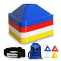 GSi Sports Training Cones for Soccer, PE & Agility Drills - style: Triangle - 40 Pack