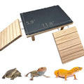 Bearded Dragon Basking Platform Reptile Hideout Climbing Tank Accessories - size: Medium