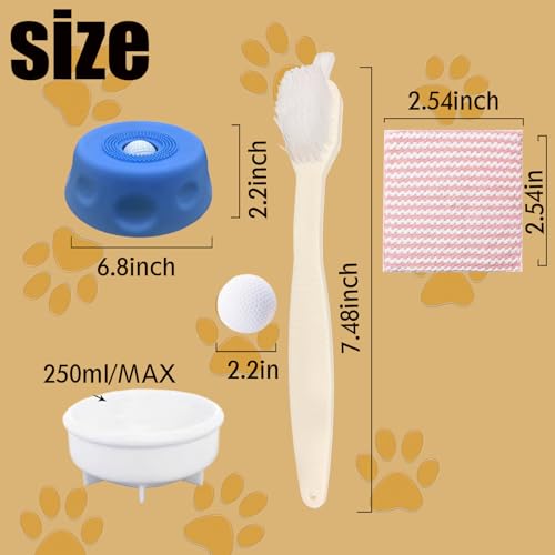Slow Feeder Dog Bowls,Paw Clam Lick Bowl for Liquid and Thick Treat - color: blue