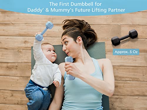 Baby Dumbbell Toy - Silicone Infant Rattle Teething Toy Teether Toddler Sensory Toy Durable Safe Exercises Workout Weight - Great Gift for Girls and Boys (1pcs - Green) - color: Green