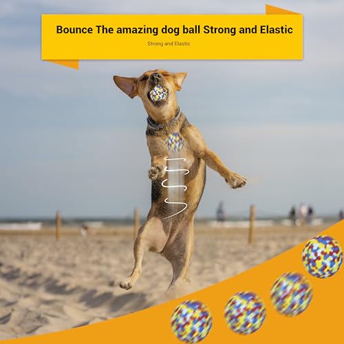Dog Balls Toys for Aggressive Chewers(2 Pack) - color: Toy Ball-Multi Red(Pack of 2), size: Small