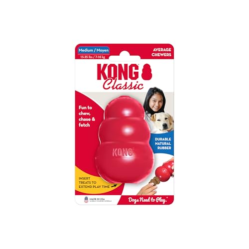 KONG Classic Toy and Easy Treat Peanut Butter Spray, 14 oz, Medium Dogs