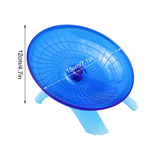 Litewoo Hamster Flying Saucer Silent Running Wheel for Gerbil Rat, Blue - color: Dark Blue