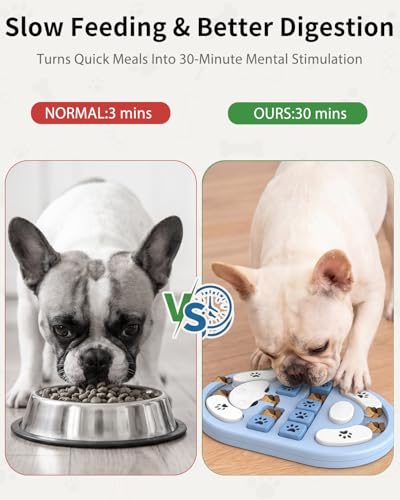 Dog Puzzle Toy, Interactive Enrichment Treat Food Puzzles, Gray - color: Gray