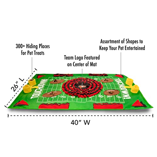 NFL San Francisco 49ers Dog Snuffle Mat – Interactive Pet Slow Feeder, Football Field Design Food Puzzle Toy for Dogs & Cats, Foraging Activity Mat for Smarter Feeding - color: SAN FRANCISCO 49ERS