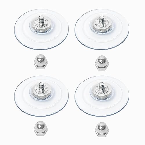 AMOSIJOY 4 Pack Cat Window Perch Strong Replacement Suction Cups with Screw
