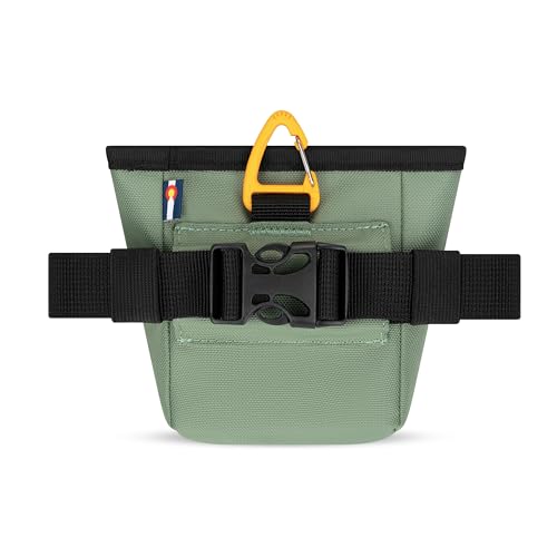 OllyDog Goodie Treat Bag, Dog Treat Pouch, Waist Belt Clip for Hands-Free Training, Magnetic Closure, Dog Training and Behavior Aids, Three Ways to Wear (Olivine) - color: Olivine