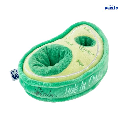 PAWTY Golf Dog Toy - Interactive Plush Snuffle Enrichment Toy - Funny Cute Unique Design Birthday Gift - Small Medium Puppies - Durable Fun Chew Resistant Teething Toy - Squeaker Chew Resistant Ball