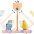 Bissap Shake Bird Perch Toy, Wooden Hanging Stand for Small Medium Parrot