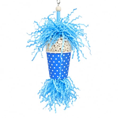 Bonka 2355 Spotty Sola 11" Natural Bird Foraging Toy (Blue) - color: Blue