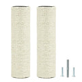 2Pcs M10 Cat Tree Replacement Post - 10mm Bolt Sisal Cat Scratching Post Replacement Pole DIY M10 Bolt Sturdy PVC Tubes Screws Included (3.35 * 11.8") - size: 3.35*11.8"