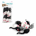 Penn-Plax Play Fur Mice Cat Toys - 12 Pack - Exercise & Hunting - Black