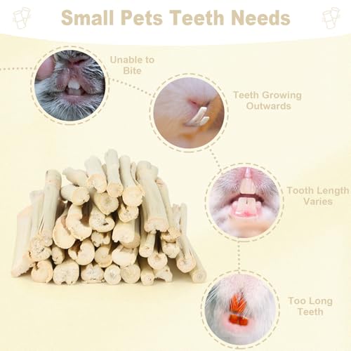 900g Sweet Bamboo Chew Sticks for Rabbits, Chinchilla Rabbit Guinea Pig Chews Sticks Toys, Natural Bunny Chews for Rabbit Molar Treats Hamster Snacks for Teeth Small Animals