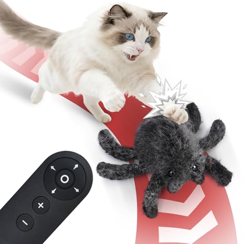 Pawingcat Horror Spider Cat Toys Interactive Remote Control Cat Toy