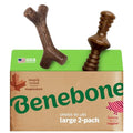 Benebone 2-Pack Maplestick/Zaggler Durable Dog Chew Toys, Dog Bones, Large - size: Large, style: Maplestick/Zaggler