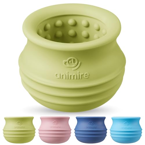 Treat Dispensing Dog Toy, Long-Lasting Interactive Puzzle Toys for Dogs, Stuffable Dog Enrichment Frozen Lick Treat Toy for Boredom, BPA Free Silicone Fetch Catch Chew Toy (Green,S) - color: Green, size: S