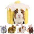 Cozy Warm Guinea Pig Hideout Soft Small Pet Cave House Cake Shape (Yellow,M) - color: Yellow, size: M