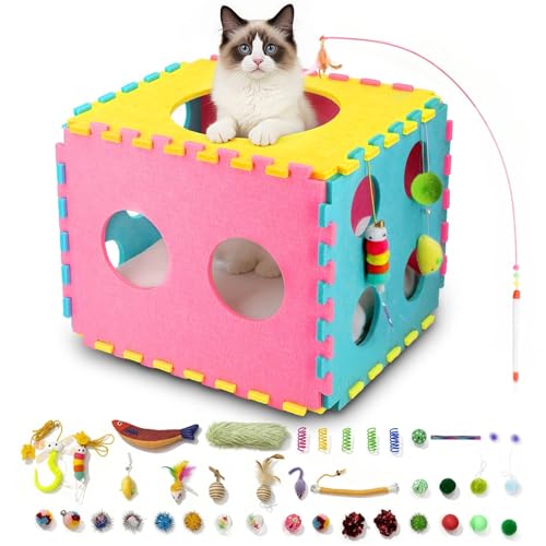 41 Pcs Interactive Cat Toys for Indoor Cats, Kitten Toys - style: Contemporary