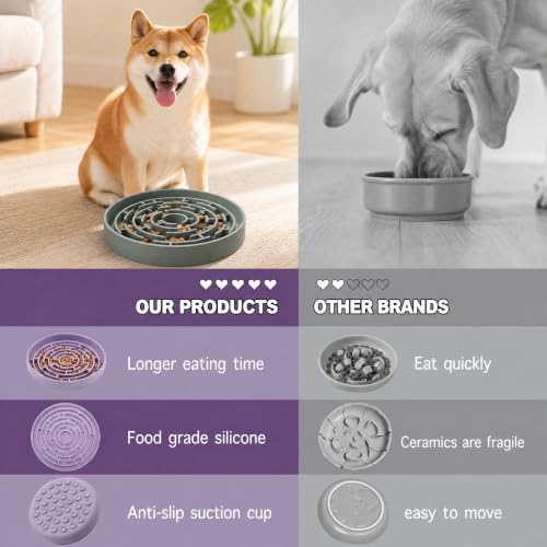 Dog Lick Mat for Anxiety Relief, Slow Feeder Bowl for Dogs & Cats, Silicone Lick Pad with Strong Suction Cups for Pet Grooming, Bath, Tooth Cleaning, Distraction and Calming, Pink - color: Pink+Pink