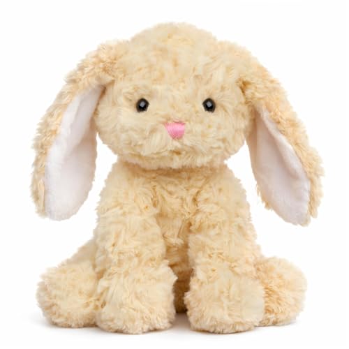 Hopearl Adorable Plush Bunny Toy Floppy Rabbit Ultra Soft Stuffed Animal Holiday Birthday Gift for Boys Girls Kids Toddlers, Brown, 9'' - style: Brown Bunny