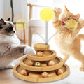 DoogCat Cat Ball Track Toy,Kitty Toys Roller,3-Level Ball Tower with 9 Removable Balls,Interactive Cat Toy, DIY Circle Fun Toy for Kitten Mental Physical Exercise - Medium Size - size: Medium - Standard