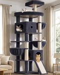 Globlazer Cactus Extra Tall Cat Tree for Large Cats, Heavy Duty Tower, F83C - color: Dark Grey